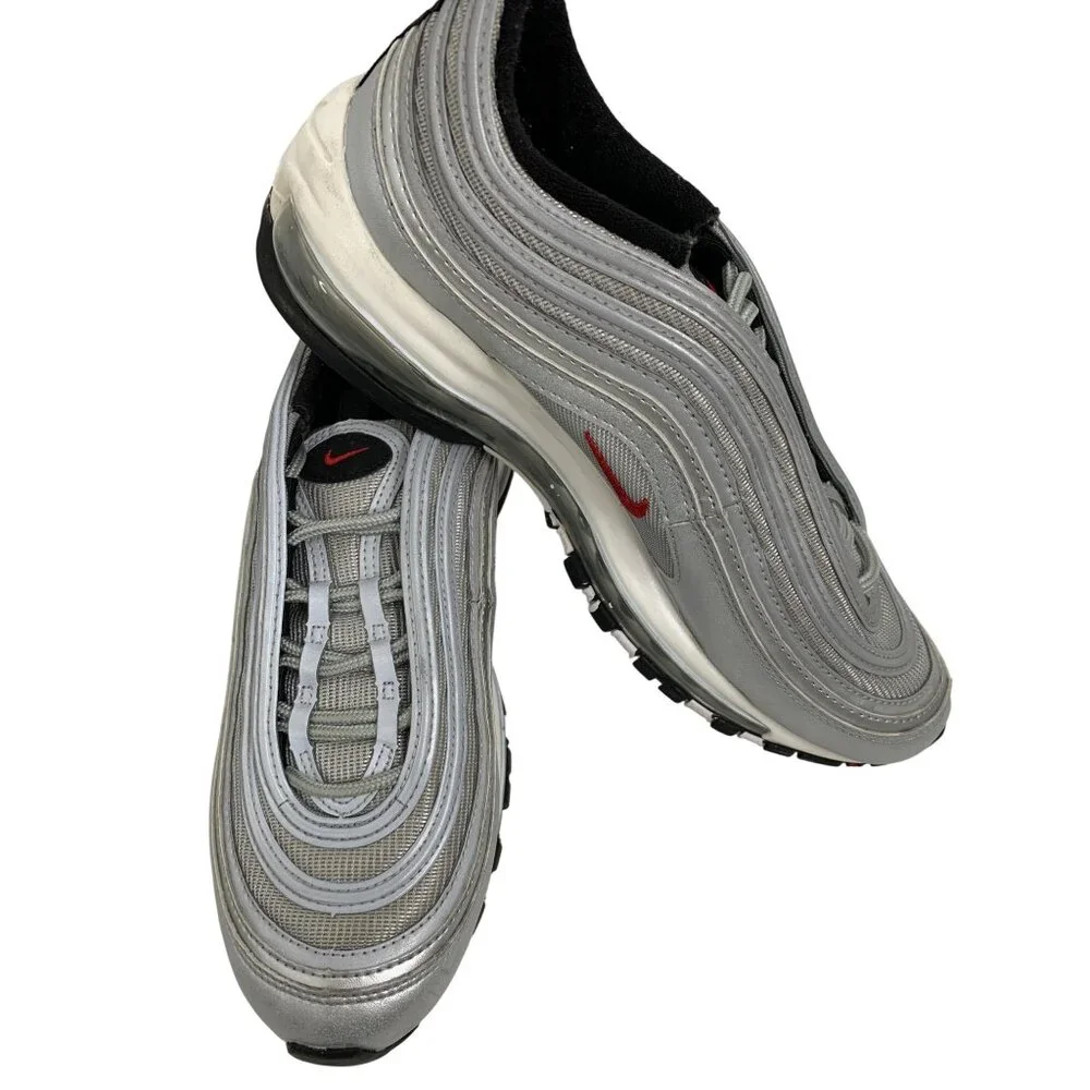 Nike Air Max 97 Silver Bullet Sneakers Youth 6.5Y O10705 EUC 918890-001 Athletic - Picture 1 of 10